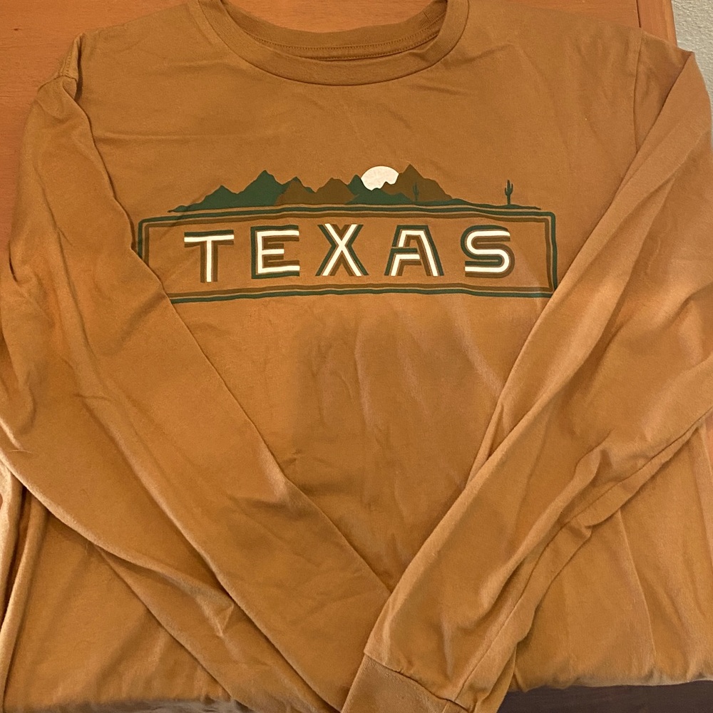 Texas Brown Vintage Long Sleeve Tee